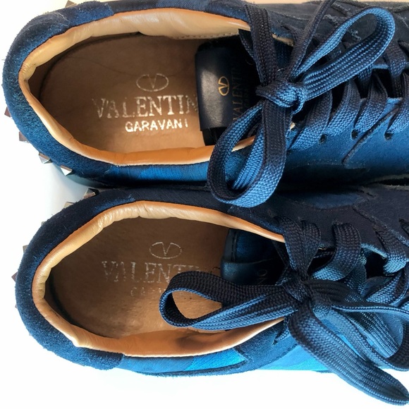 Valentino Blue Camo Sneakers - Picture 7 of 7